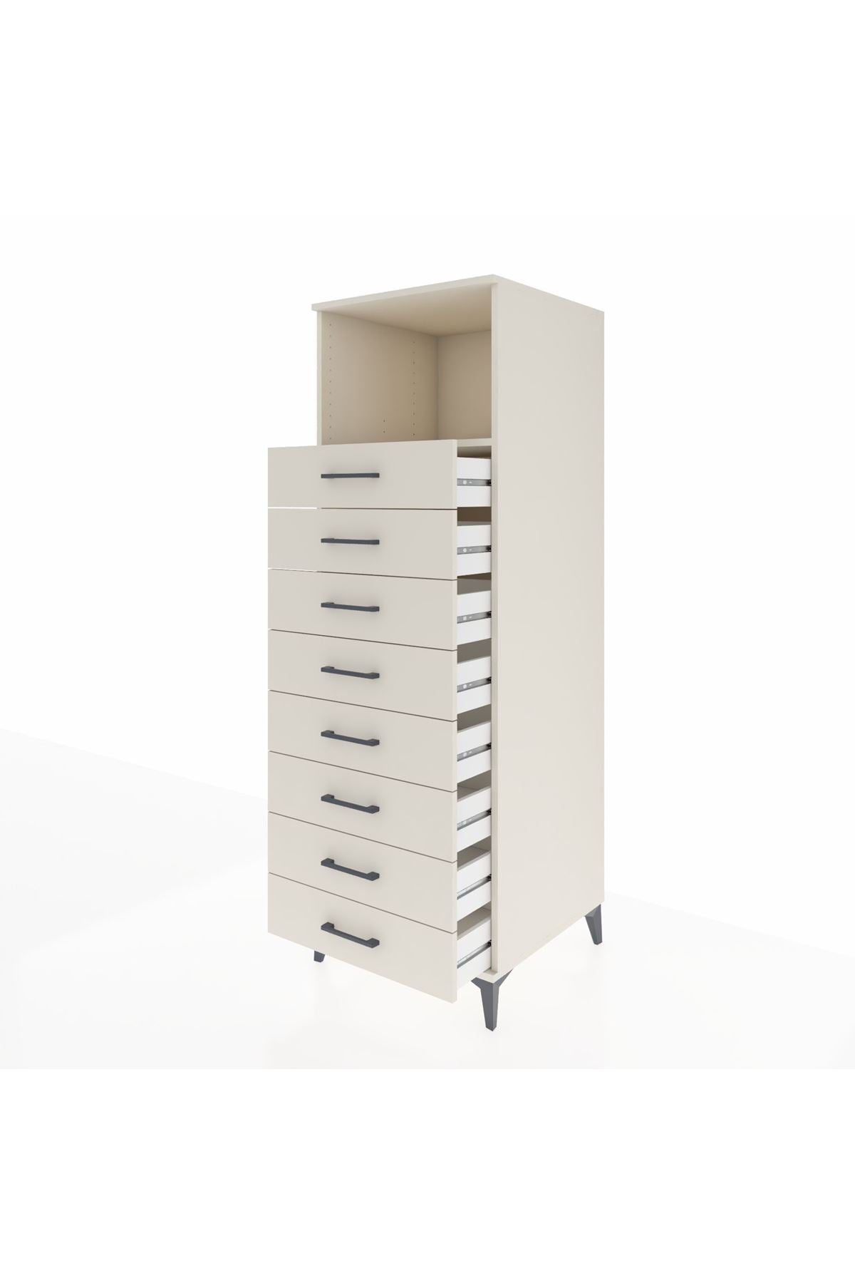 Kronos Dolap Tek Raflı 8 Çekmeceli 60x59x182 Aytaşı-Aytaşı