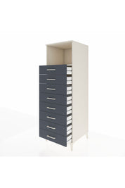 Kronos Dolap Tek Raflı 8 Çekmeceli 60x59x182 Aytaşı-Antrasit