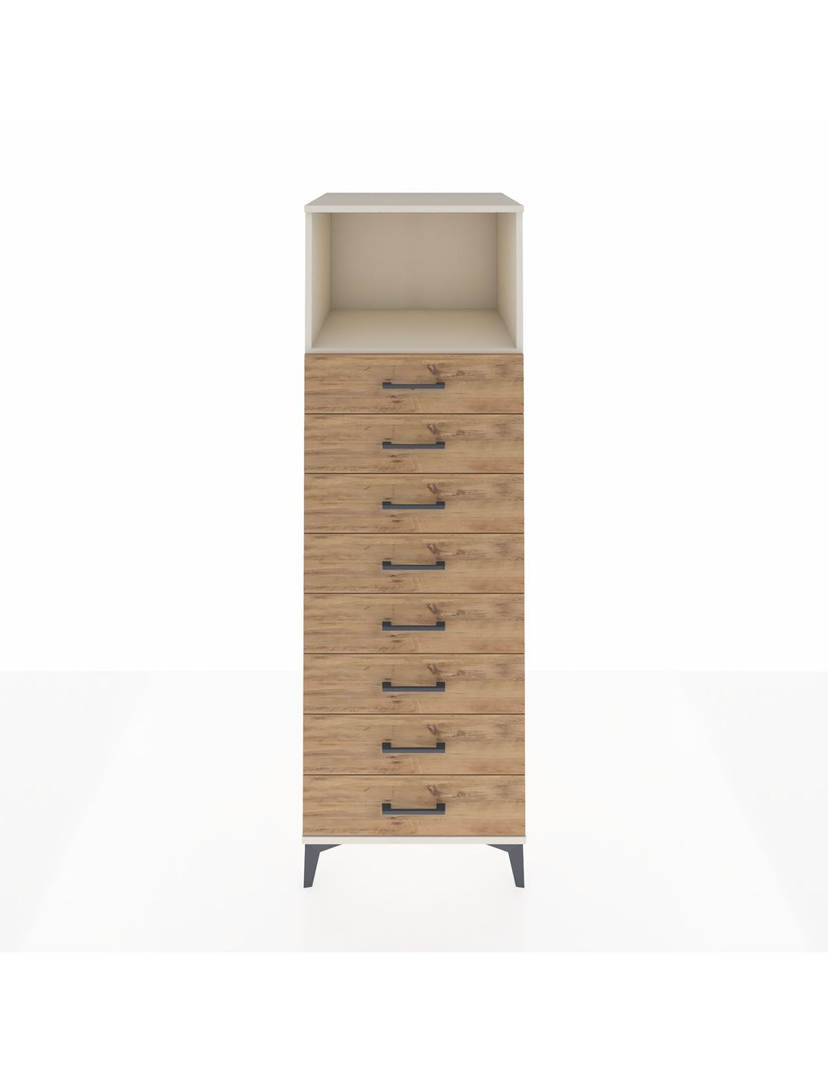 Kronos Dolap Tek Raflı 8 Çekmeceli 60x59x182 Aytaşı-Çam