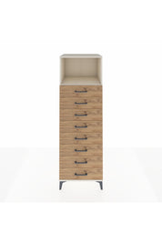 Kronos Dolap Tek Raflı 8 Çekmeceli 60x59x182 Aytaşı-Çam