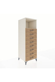 Kronos Dolap Tek Raflı 8 Çekmeceli 60x59x182 Aytaşı-Çam