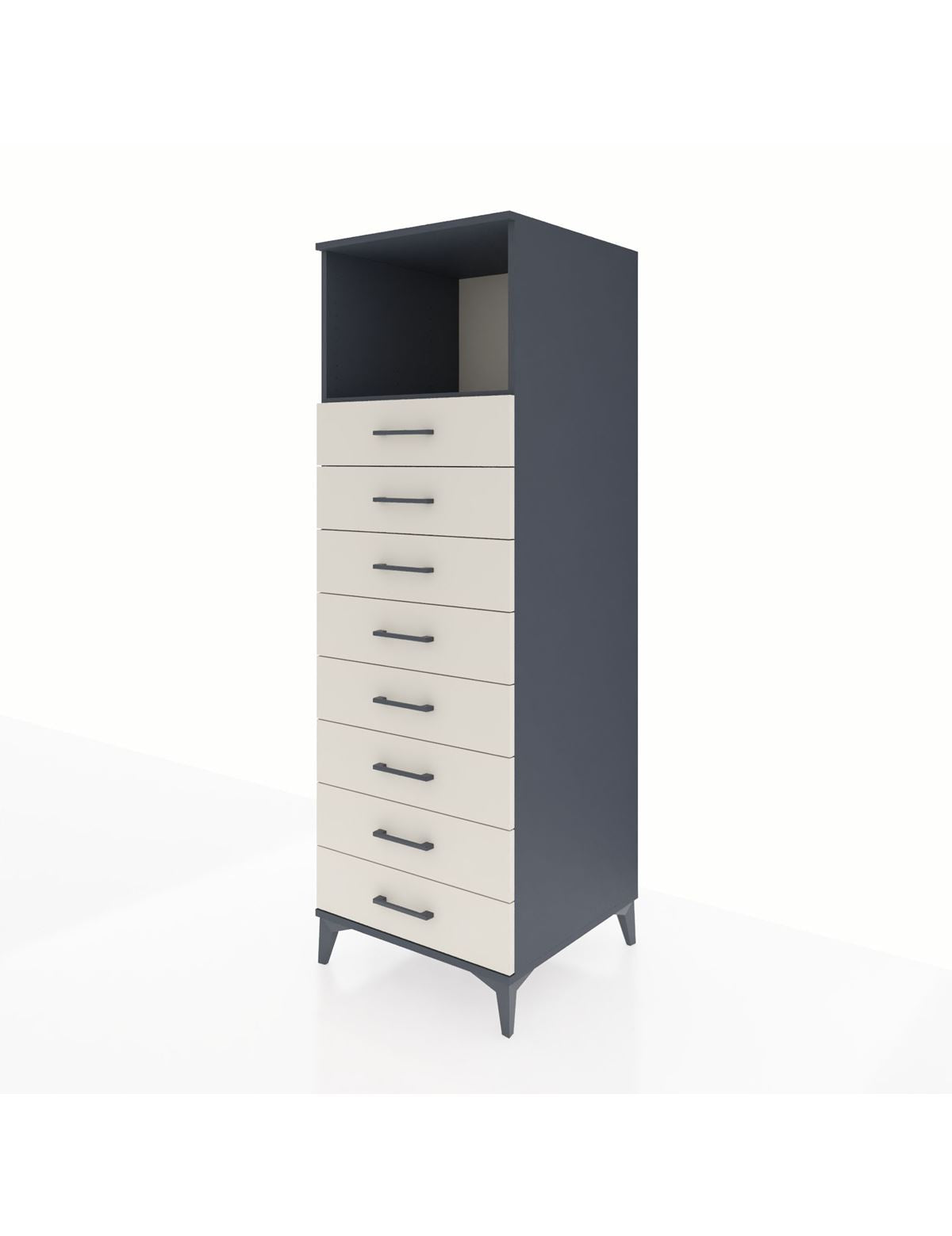 Kronos Dolap Tek Raflı 8 Çekmeceli 60x59x182 - S89M032V4C