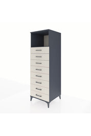 Kronos Dolap Tek Raflı 8 Çekmeceli 60x59x182 Antrasit-Aytaşı