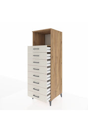 Kronos Dolap Tek Raflı 8 Çekmeceli 60x59x182 Çam-Aytaşı