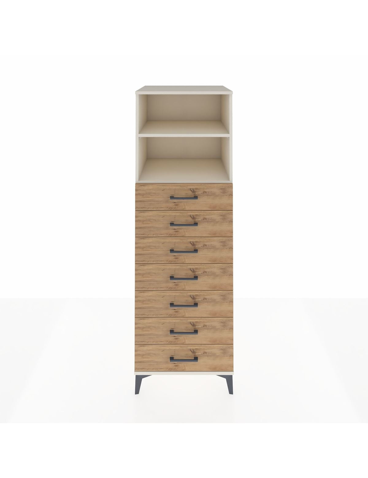 Kronos Dolap 2 Raflı 7 Çekmeceli 60x59x182 Aytaşı-Çam