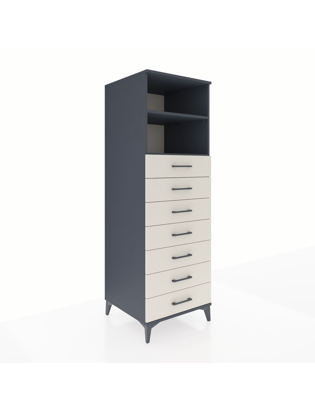 Kronos Dolap 2 Raflı 7 Çekmeceli 60x59x182 - S89M033V4C