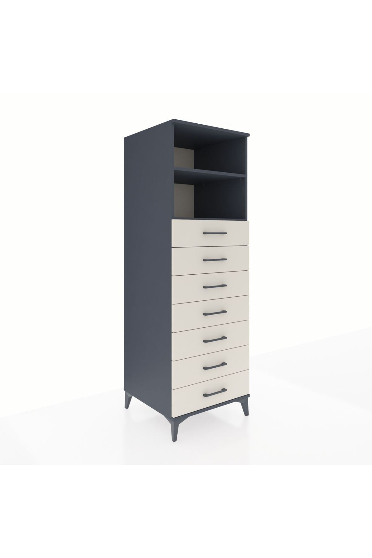 Kronos Dolap 2 Raflı 7 Çekmeceli 60x59x182 - S89M033V4C