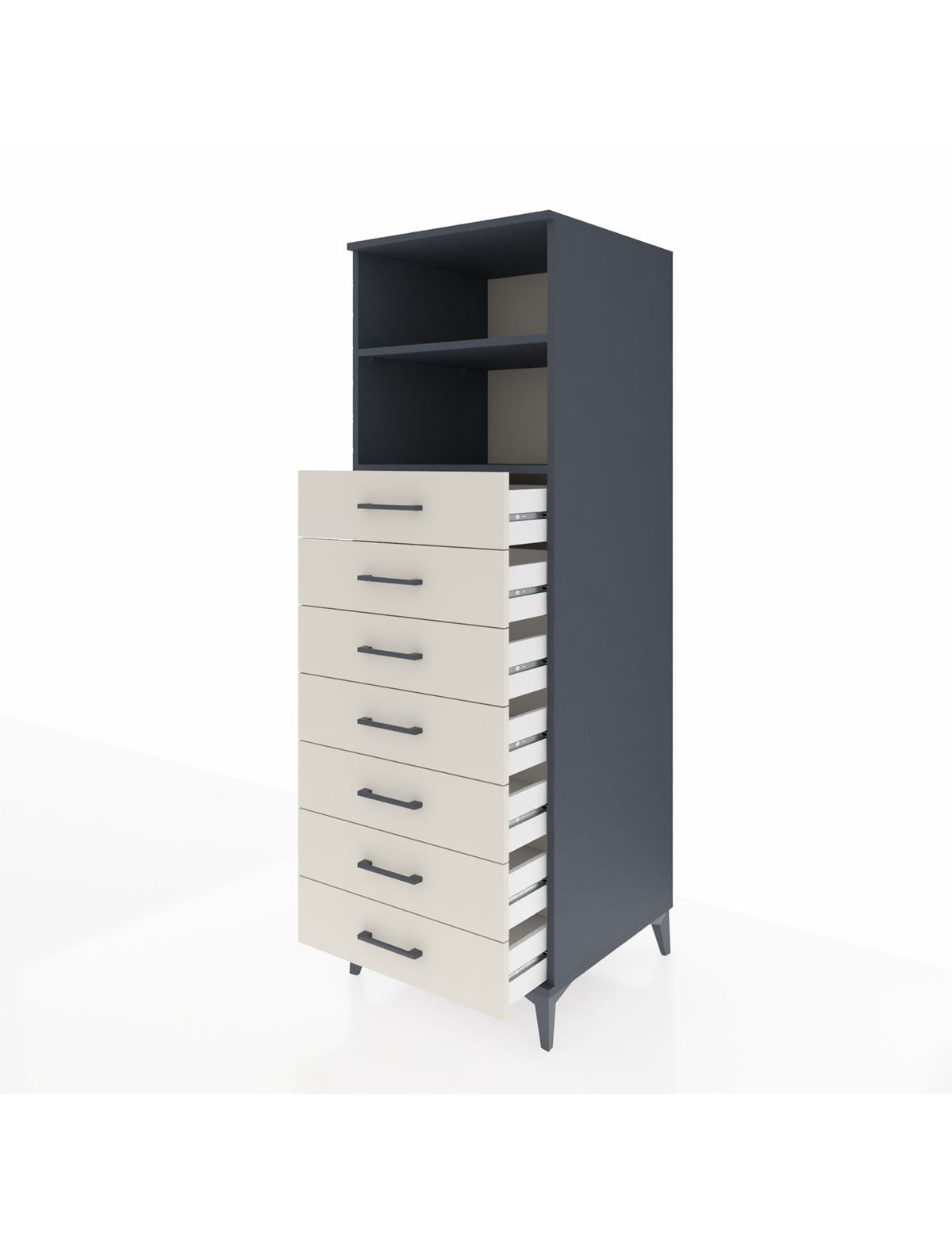 Kronos Dolap 2 Raflı 7 Çekmeceli 60x59x182 - S89M033V4C