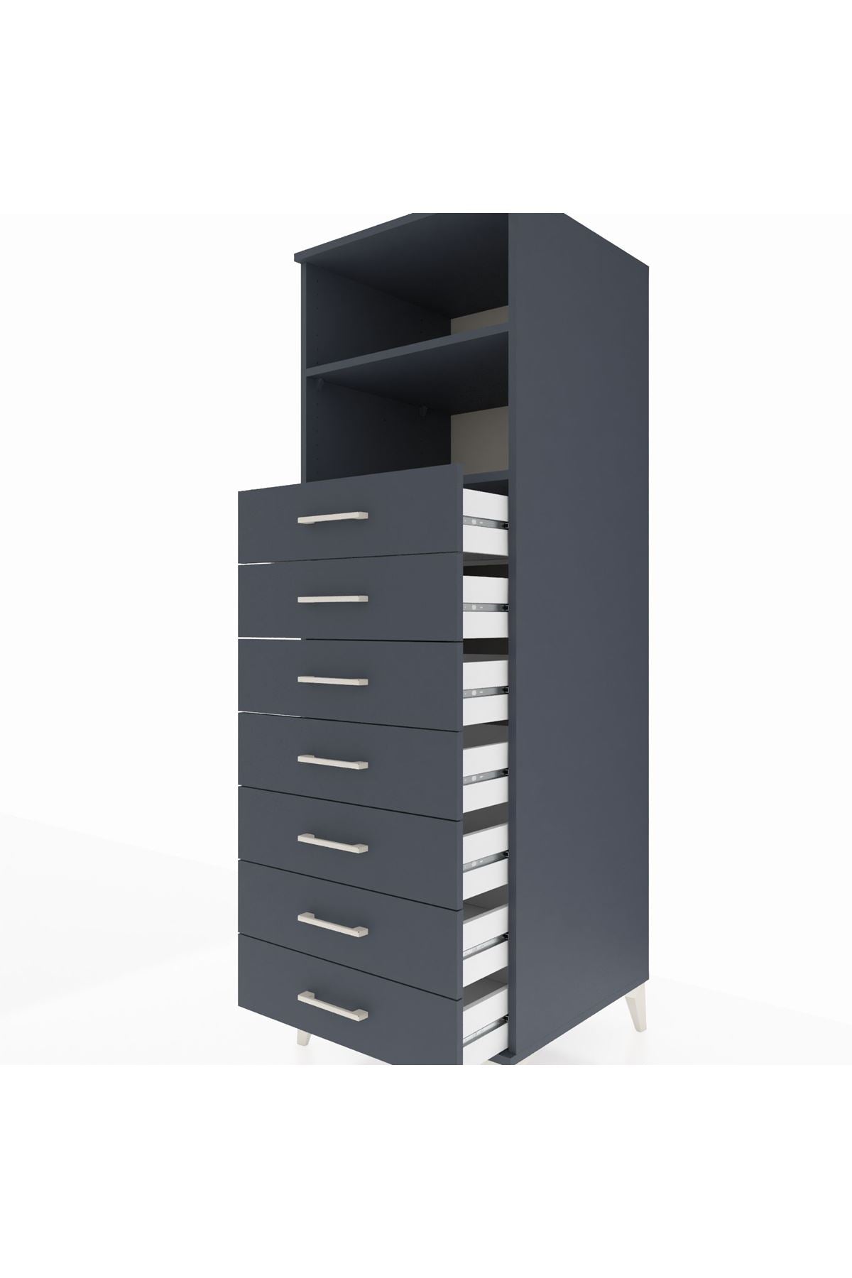 Kronos Dolap 2 Raflı 7 Çekmeceli 60x59x182 - S89M033V5C