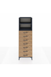 Kronos Dolap 2 Raflı 7 Çekmeceli 60x59x182 - S89M033V6C