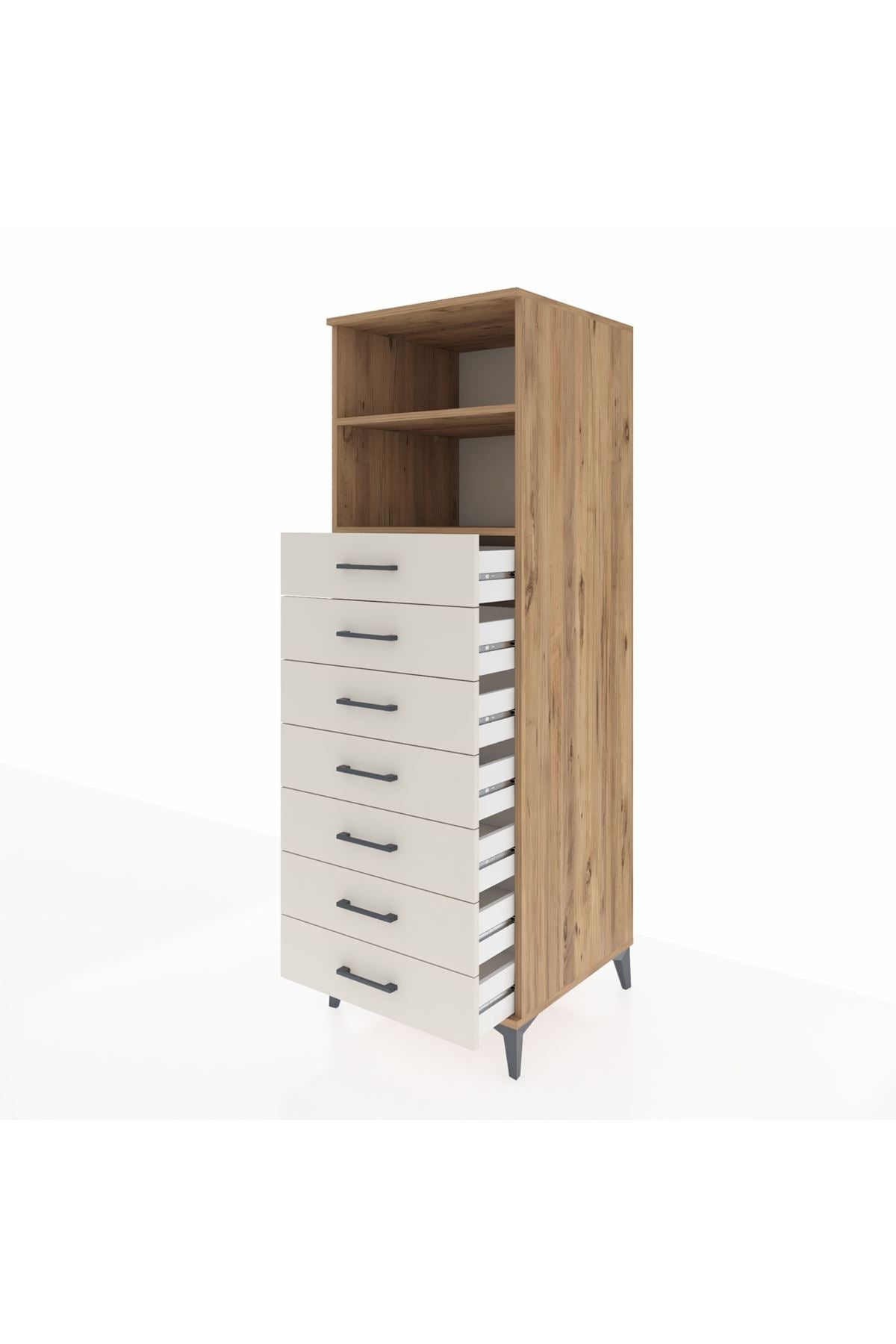 Kronos Dolap 2 Raflı 7 Çekmeceli 60x59x182 - S89M033V7C