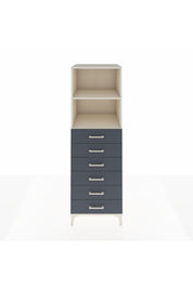 Kronos Dolap 2 Raflı 6 Çekmeceli 60x59x182 Aytaşı-Antrasit