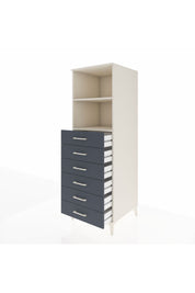 Kronos Dolap 2 Raflı 6 Çekmeceli 60x59x182 Aytaşı-Antrasit