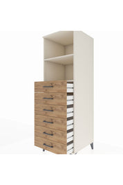 Kronos Dolap 2 Raflı 6 Çekmeceli 60x59x182 - S89M034V3C