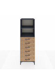 Kronos Dolap 2 Raflı 6 Çekmeceli 60x59x182 - S89M034V6C