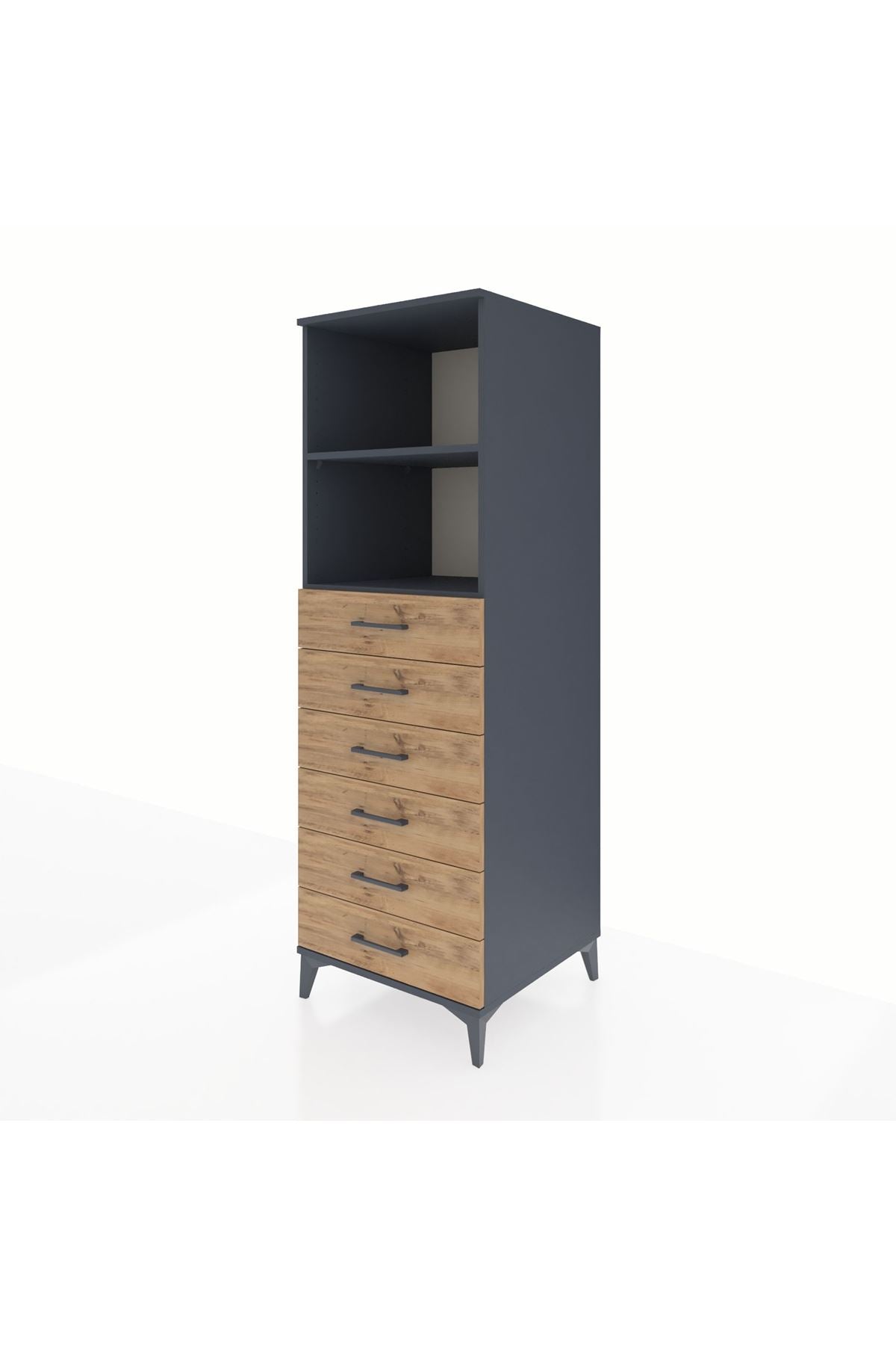 Kronos Dolap 2 Raflı 6 Çekmeceli 60x59x182 - S89M034V6C