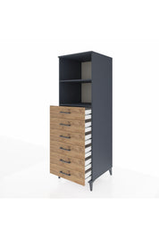 Kronos Dolap 2 Raflı 6 Çekmeceli 60x59x182 - S89M034V6C