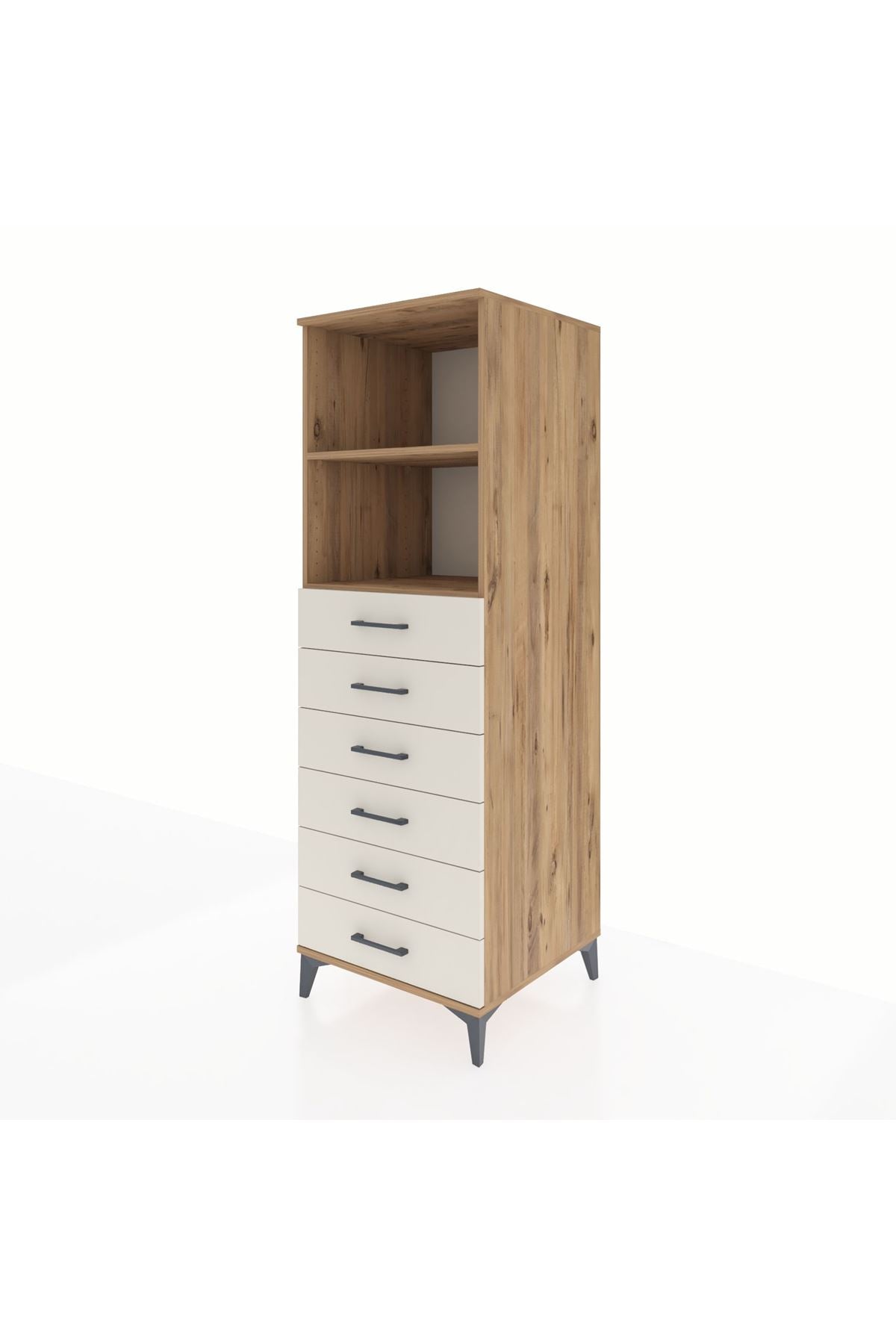 Kronos Dolap 2 Raflı 6 Çekmeceli 60x59x182 - S89M034V7C