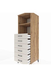 Kronos Dolap 2 Raflı 6 Çekmeceli 60x59x182 - S89M034V7C