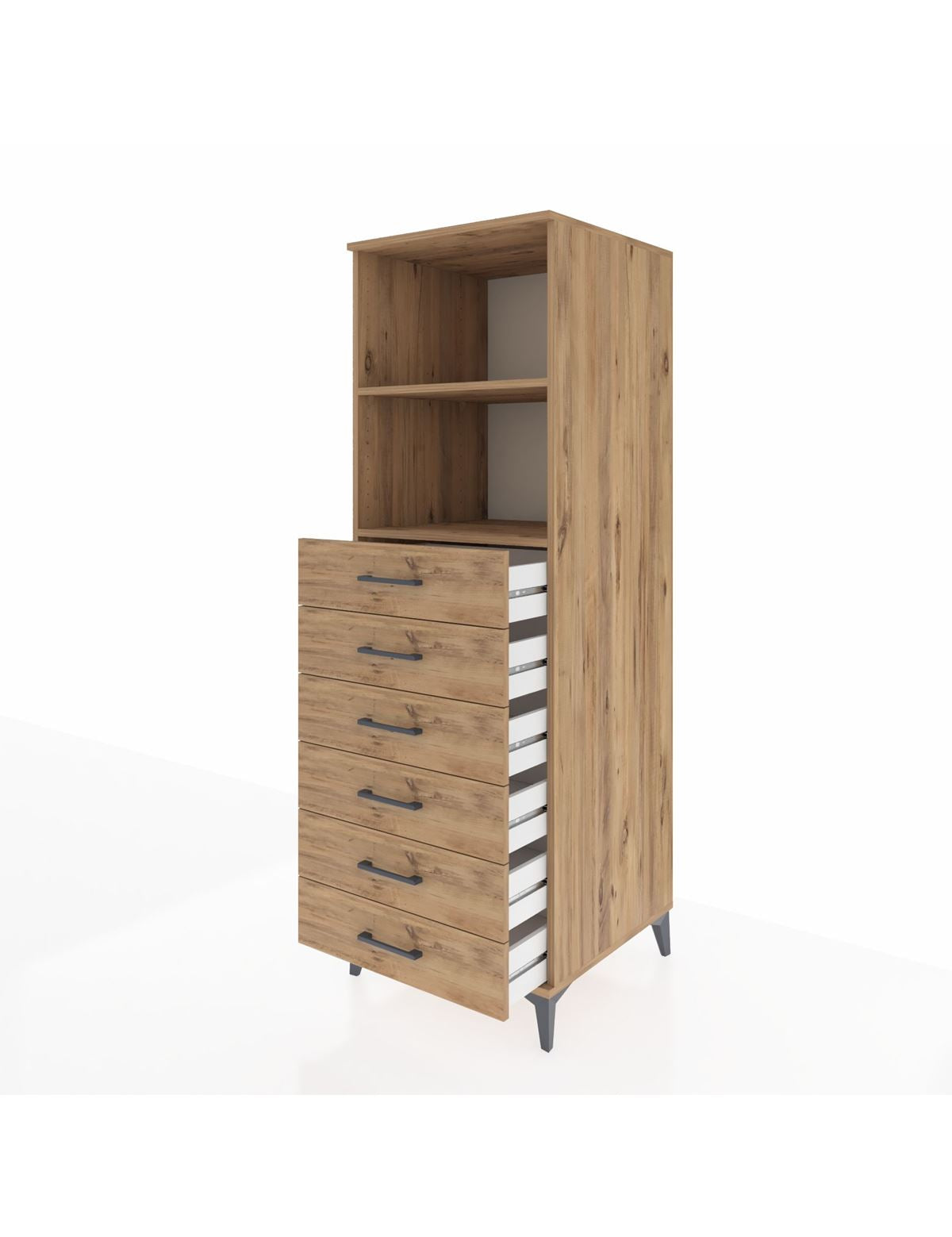 Kronos Dolap 2 Raflı 6 Çekmeceli 60x59x182 - S89M034V9C
