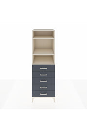 Kronos Dolap 3 Raflı 5 Çekmeceli 60x59x182 Aytaşı-Antrasit