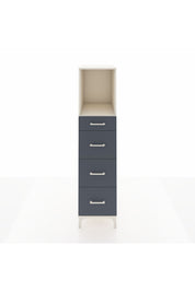 Kronos Dolap Tek Raflı 4 Çekmeceli 44x59x182 Aytaşı-Antrasit