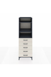 Kronos Dolap 3 Raflı 5 Çekmeceli 60x59x182 Antrasit-Aytaşı