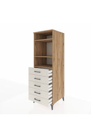 Kronos Dolap 3 Raflı 5 Çekmeceli 60x59x182 Çam-Aytaşı