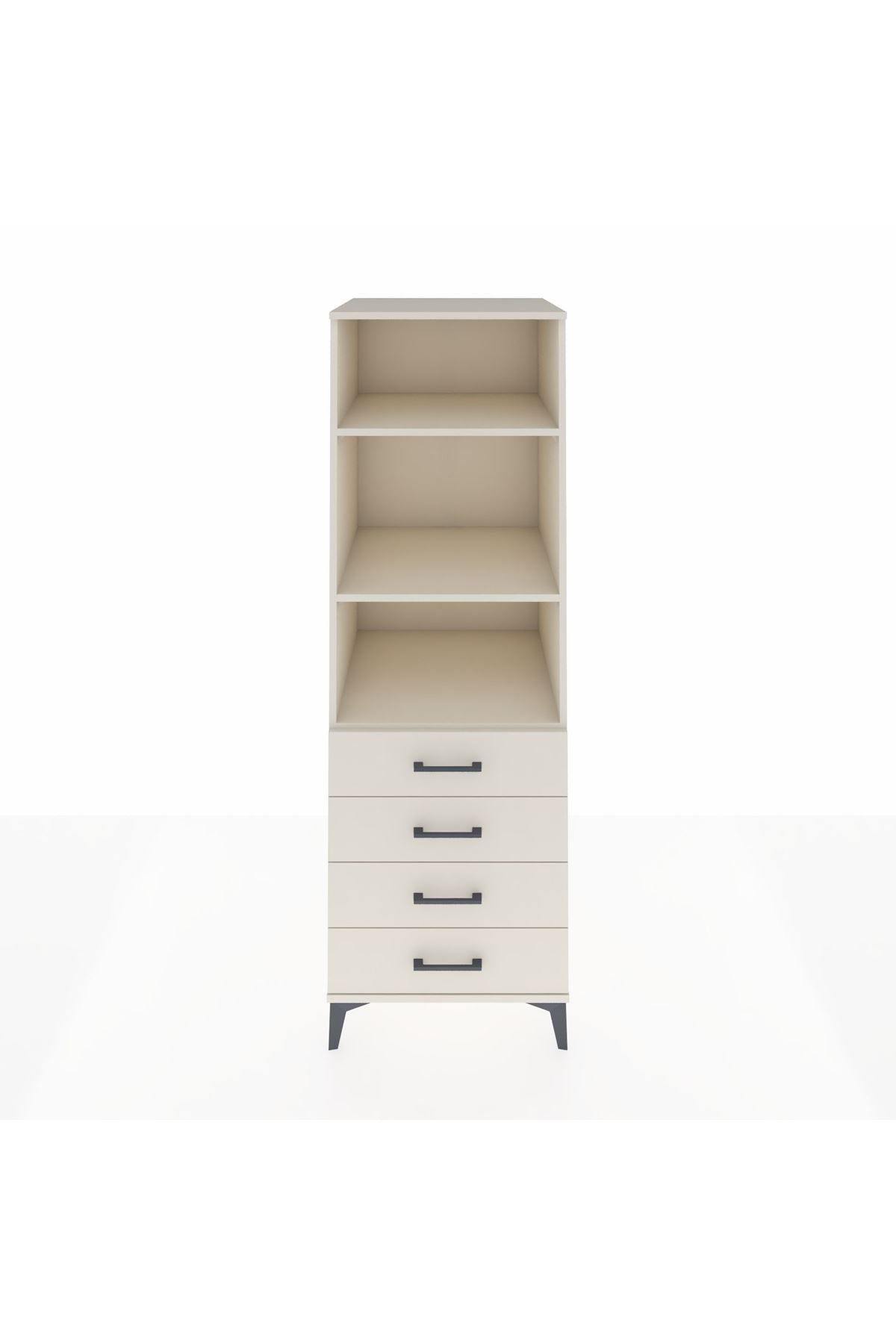 Kronos Dolap 3 Raflı 4 Çekmeceli 60x59x182 Aytaşı-Aytaşı