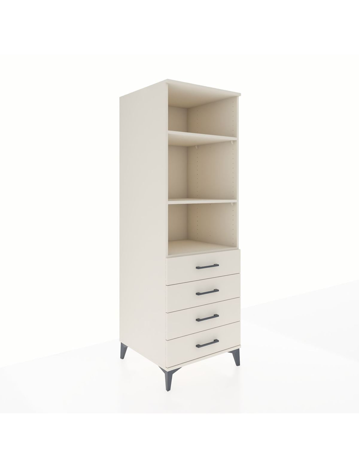 Kronos Dolap 3 Raflı 4 Çekmeceli 60x59x182 Aytaşı-Aytaşı