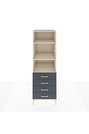 Kronos Dolap 3 Raflı 4 Çekmeceli 60x59x182 Aytaşı-Antrasit