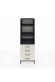 Kronos Dolap 3 Raflı 4 Çekmeceli 60x59x182 Antrasit-Aytaşı