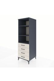 Kronos Dolap 3 Raflı 4 Çekmeceli 60x59x182 Antrasit-Aytaşı