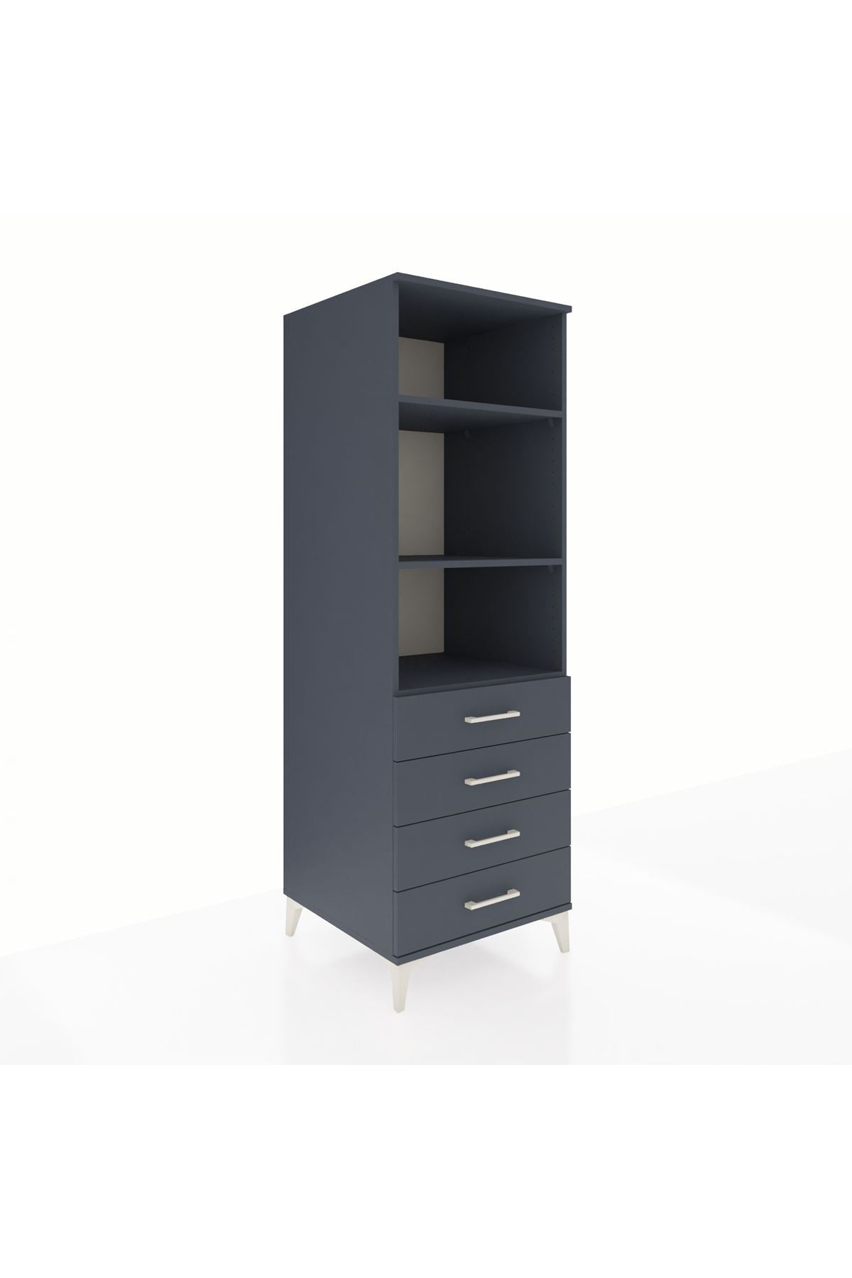 Kronos Dolap 3 Raflı 4 Çekmeceli 60x59x182 - S89M036V5C
