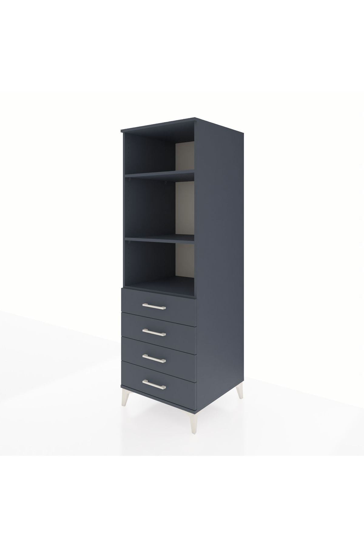 Kronos Dolap 3 Raflı 4 Çekmeceli 60x59x182 - S89M036V5C