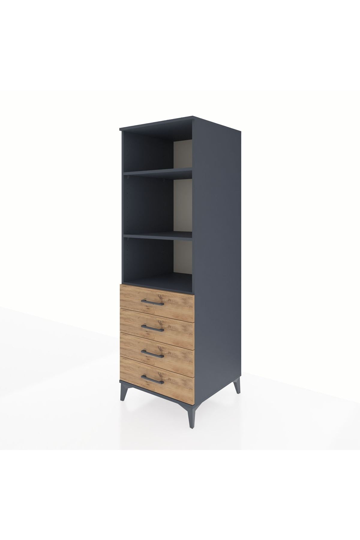 Kronos Dolap 3 Raflı 4 Çekmeceli 60x59x182 - S89M036V6C