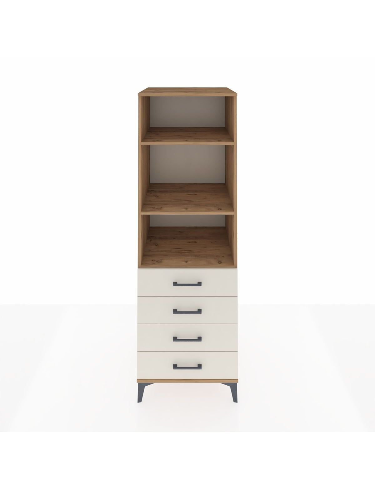 Kronos Dolap 3 Raflı 4 Çekmeceli 60x59x182 Çam-Aytaşı