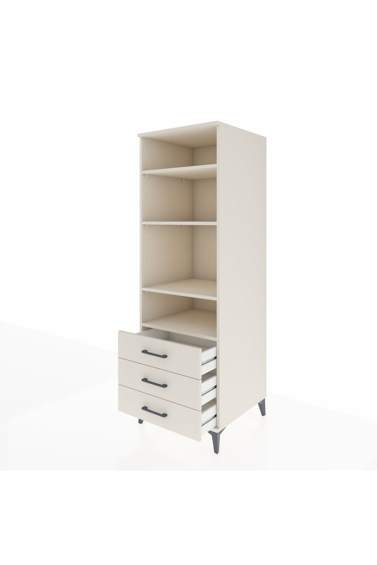 Kronos Dolap 4 Raflı 3 Çekmeceli 60x59x182 Aytaşı-Aytaşı