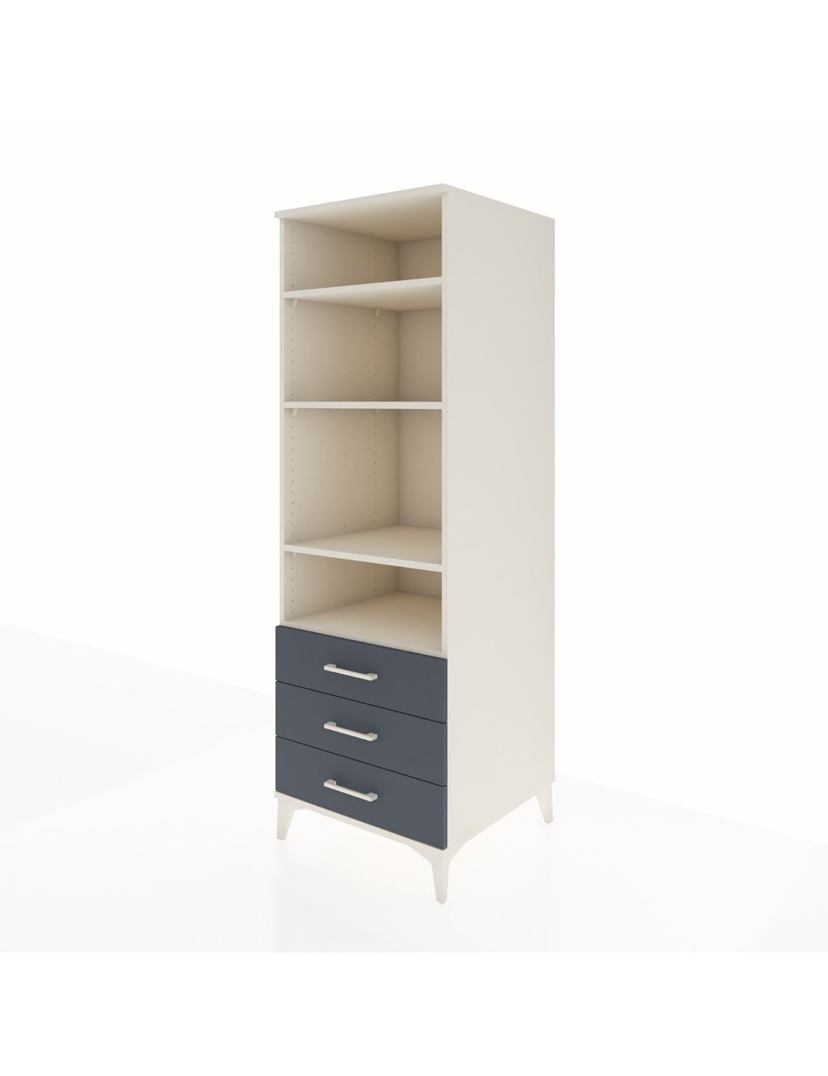 Kronos Dolap 4 Raflı 3 Çekmeceli 60x59x182 - S89M037V2C