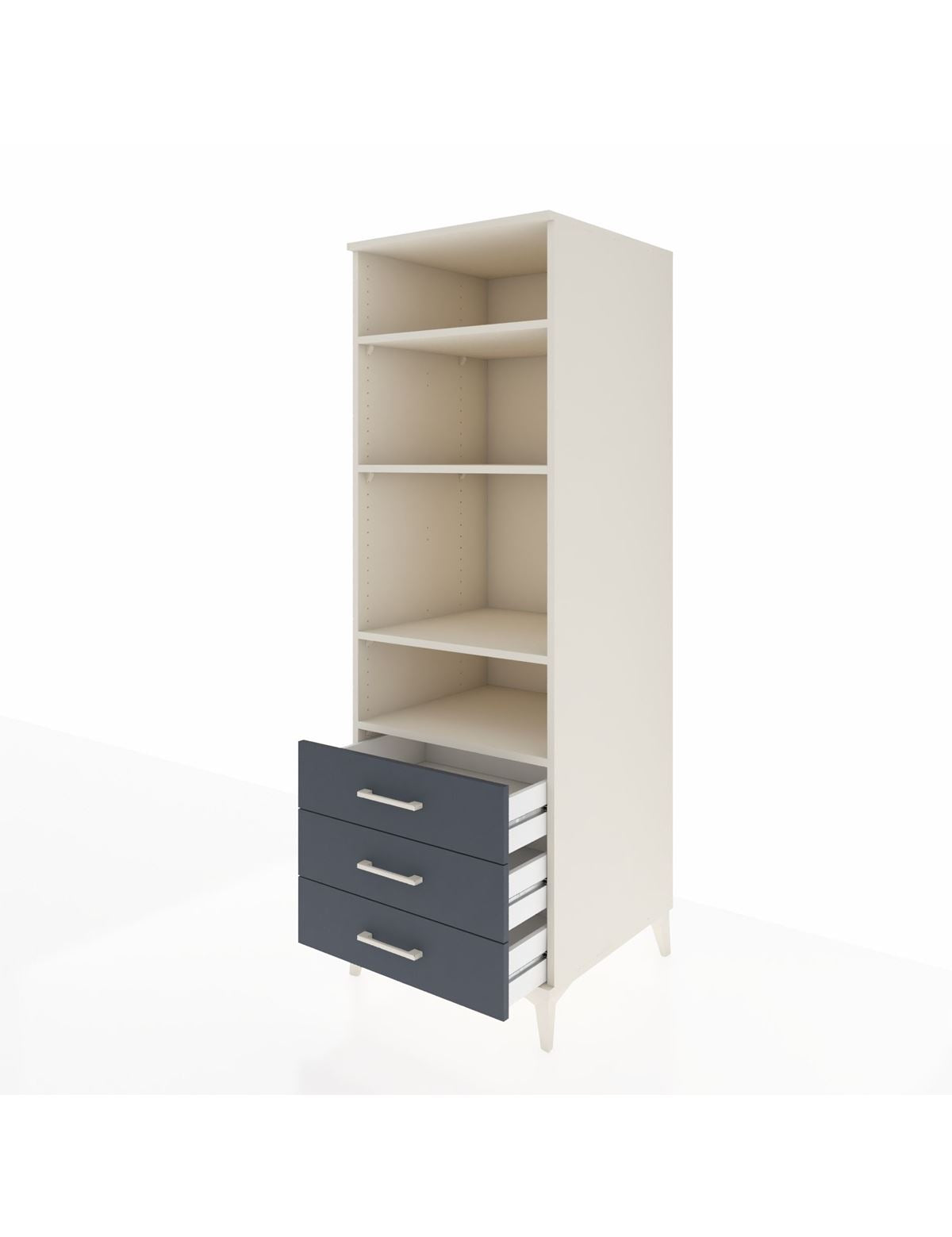 Kronos Dolap 4 Raflı 3 Çekmeceli 60x59x182 - S89M037V2C