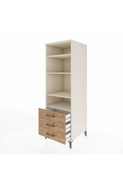 Kronos Dolap 4 Raflı 3 Çekmeceli 60x59x182 - S89M037V3C