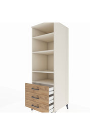Kronos Dolap 4 Raflı 3 Çekmeceli 60x59x182 - S89M037V3C