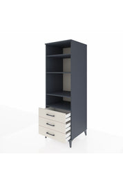Kronos Dolap 4 Raflı 3 Çekmeceli 60x59x182 Antrasit-Aytaşı