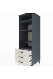 Kronos Dolap 4 Raflı 3 Çekmeceli 60x59x182 Antrasit-Aytaşı