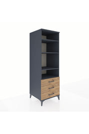 Kronos Dolap 4 Raflı 3 Çekmeceli 60x59x182 - S89M037V6C