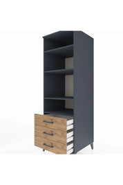 Kronos Dolap 4 Raflı 3 Çekmeceli 60x59x182 - S89M037V6C