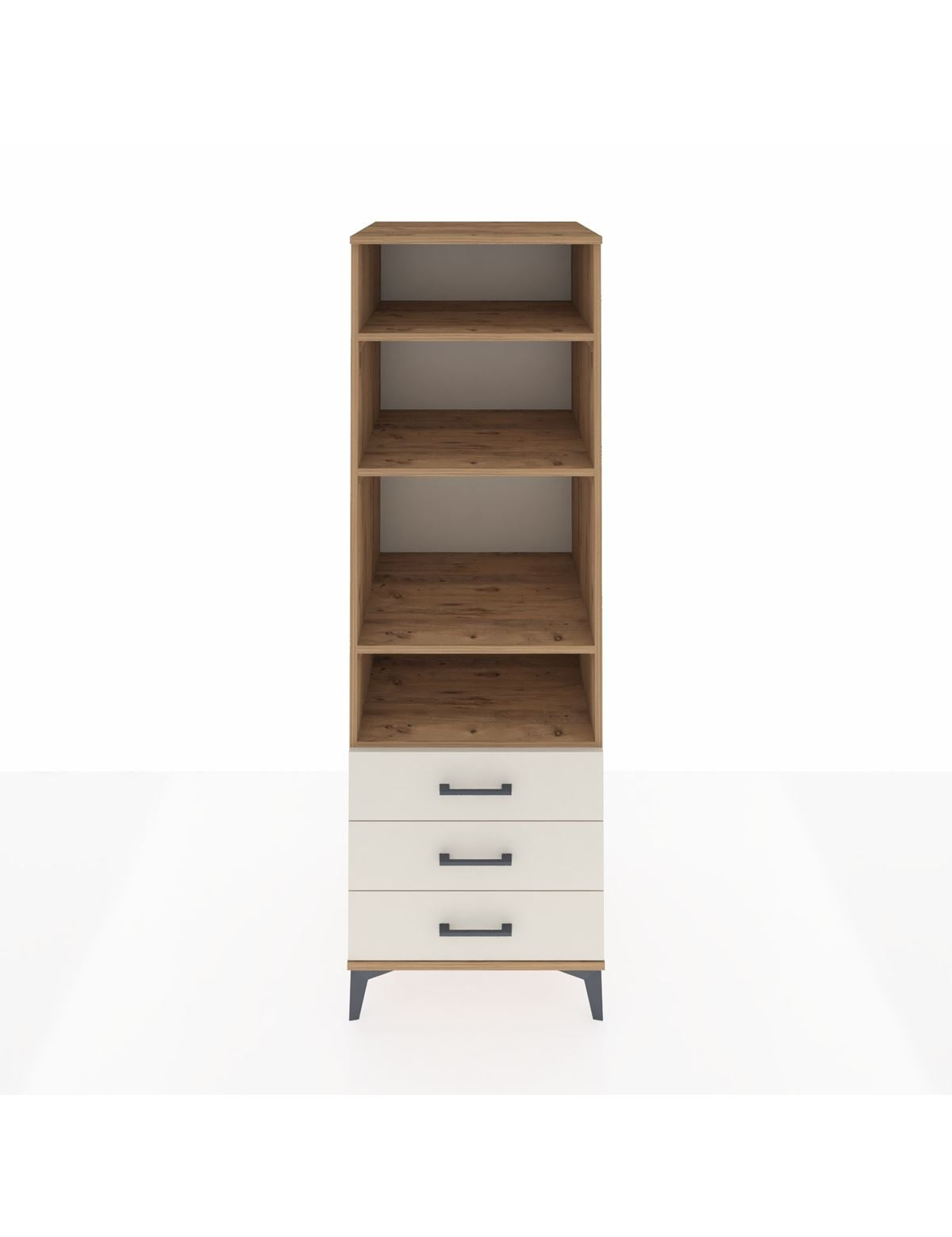 Kronos Dolap 4 Raflı 3 Çekmeceli 60x59x182 Çam-Aytaşı