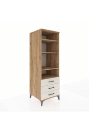 Kronos Dolap 4 Raflı 3 Çekmeceli 60x59x182 Çam-Aytaşı