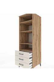 Kronos Dolap 4 Raflı 3 Çekmeceli 60x59x182 Çam-Aytaşı