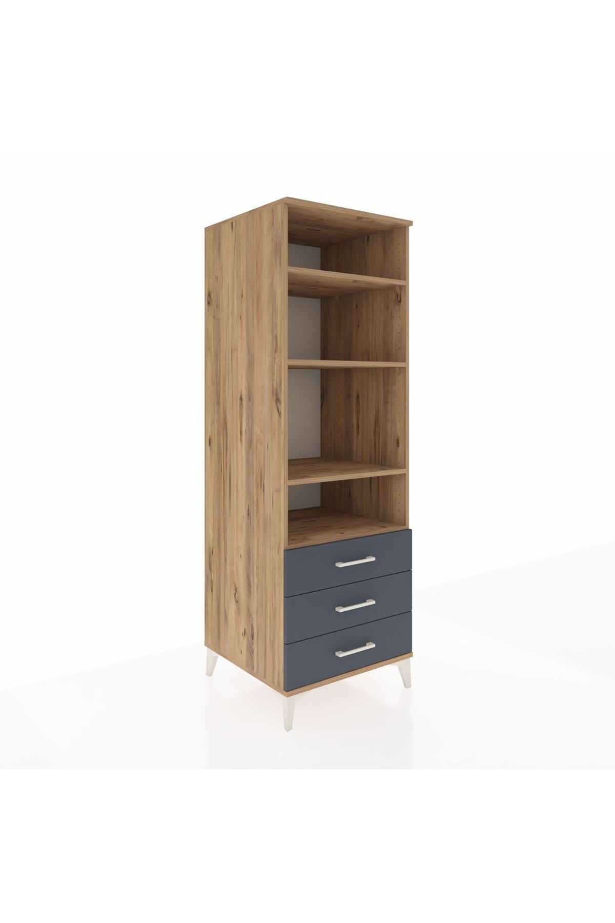 Kronos Dolap 4 Raflı 3 Çekmeceli 60x59x182 - S89M037V8C